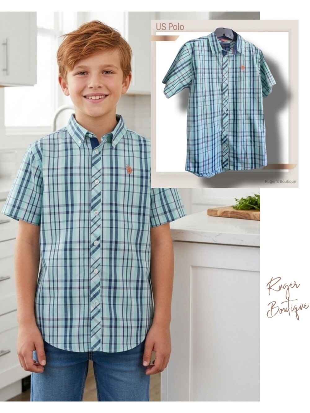 🌿U.S Polo Assn Boys XL (18) Dress Shirt